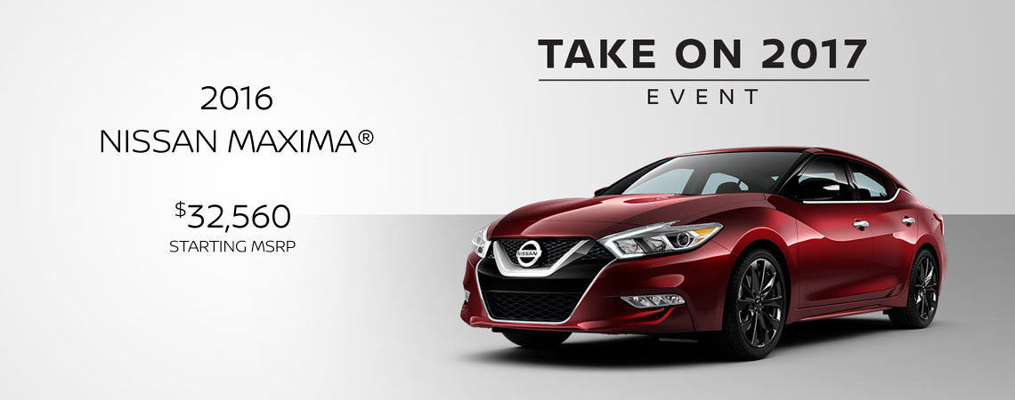 2017 NISSAN MAXIMA® $32,560 starting msrp
