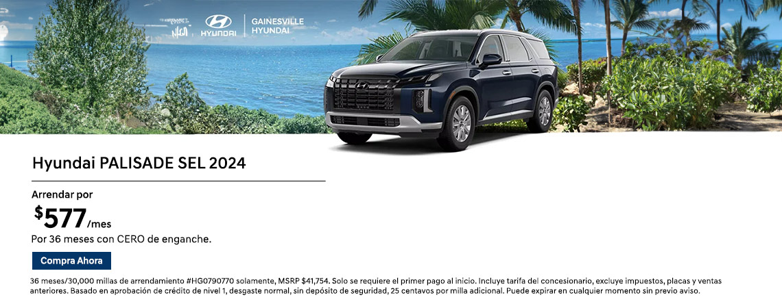 2024 Hyundai Palisade SEL Arrendamiento por $577/mes