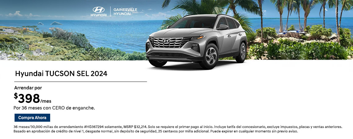 2024 Hyundai Tucson SEL Arrendamiento por $398/mes