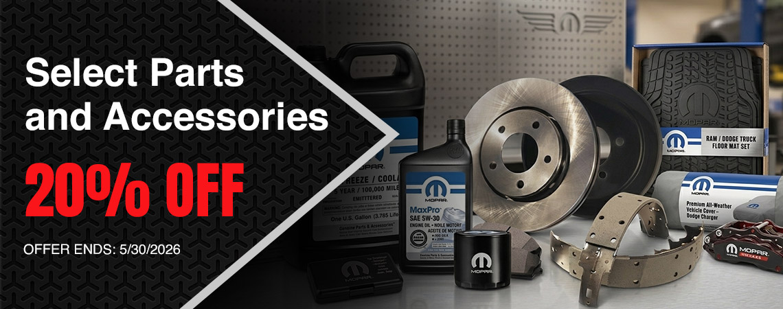 20% OFF On Parts And Accessories 