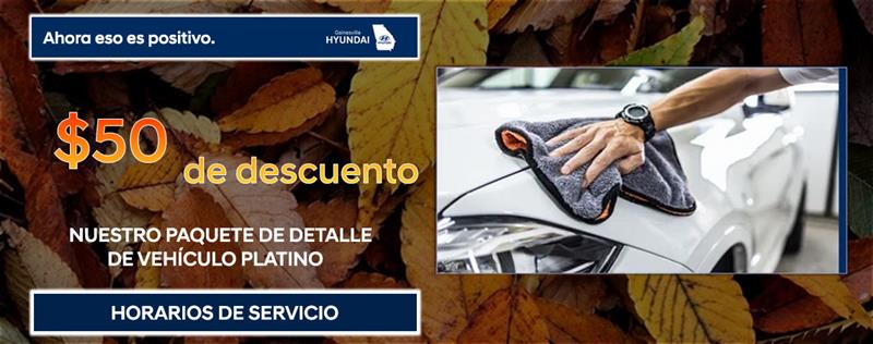 $50 de descuento en nuestro paquete de detalles de vehículos Platinum