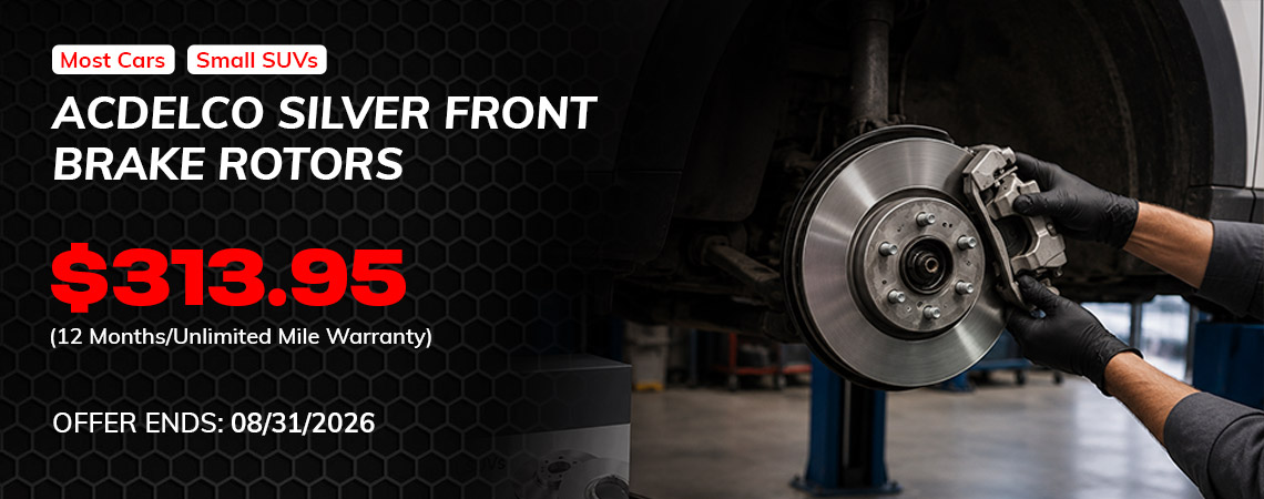 ACDelco Silver Front Brake Rotors installed on most cars & small SUVs*