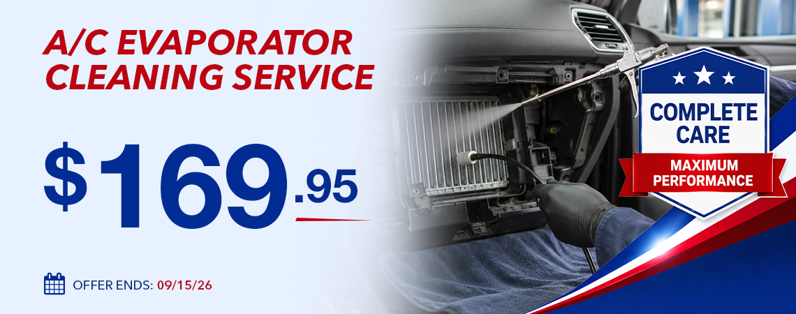 A/C EVAPORATOR CLEANING SERVICE- $169.95 