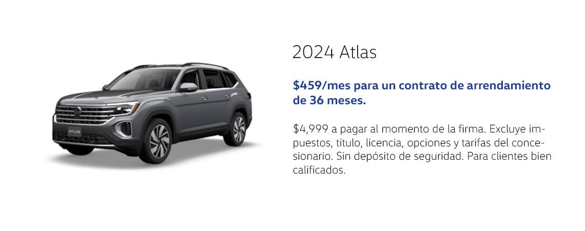 Atlas 2024 $459/mes por un arrendamiento de 36 meses