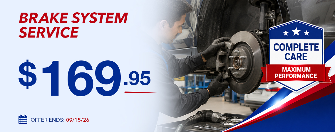 BRAKE SYSTEM SERVICE- $169.95 