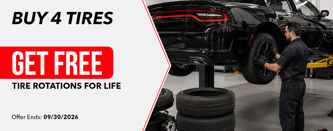 Buy 4 Tires - Get Free Tire Rotations for Life