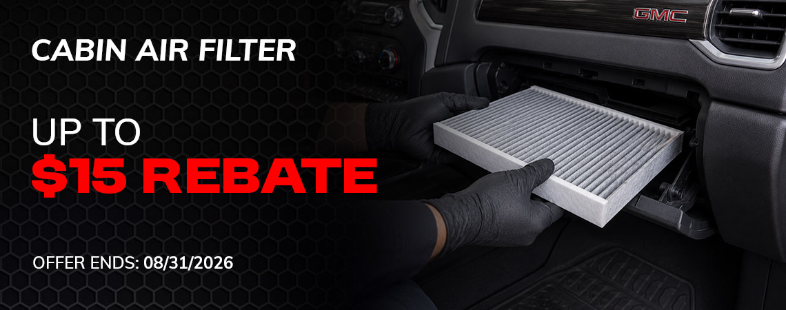 Cabin Air Filter Rebate