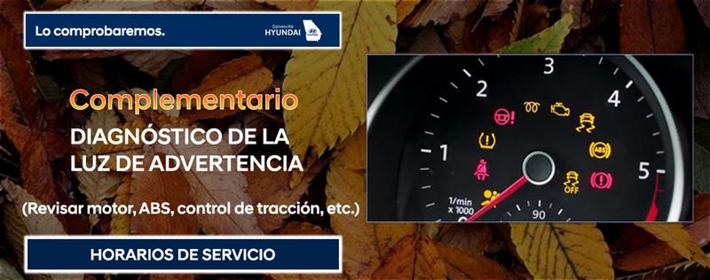 Diagnóstico de luz de advertencia de cortesía Verifique el motor, el ABS, el control de tracción, etc.