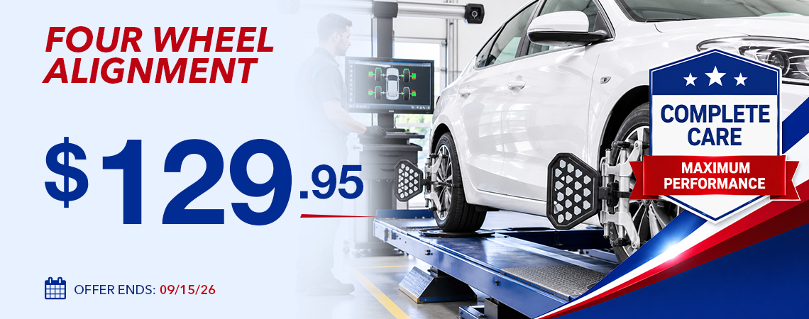 FOUR WHEEL ALIGNMENT- $129.95
