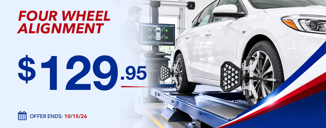 FOUR WHEEL ALIGNMENT- $129.95