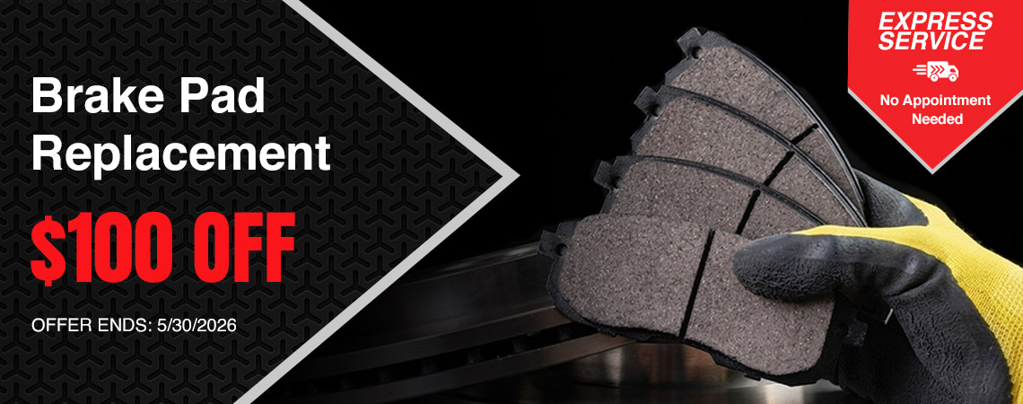 Get $100 Off on Brake Pad Replacement