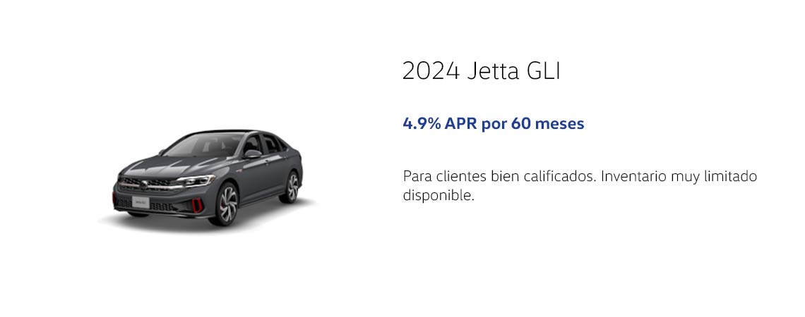 Jetta GLI 2024 4.9% APR por 60 meses