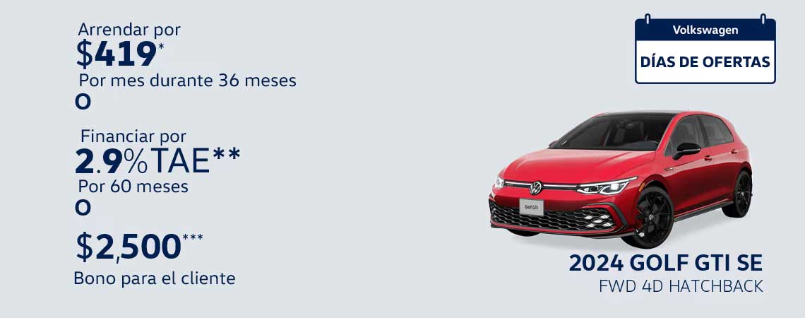 Nuevo Volkswagen Golf GTI SE FWD 4D Hatchback 2024