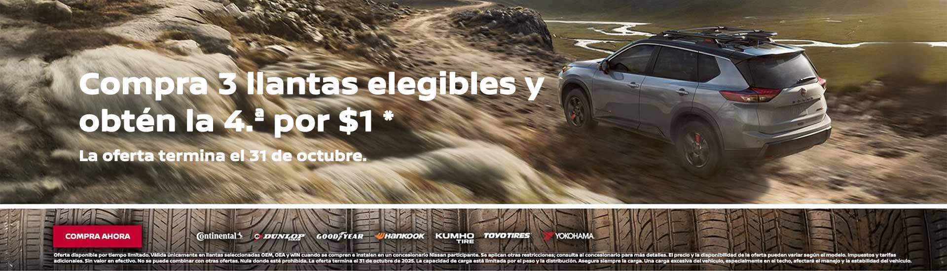 Oferta especial ¡Compra 3 neumáticos y llévate 1 gratis!