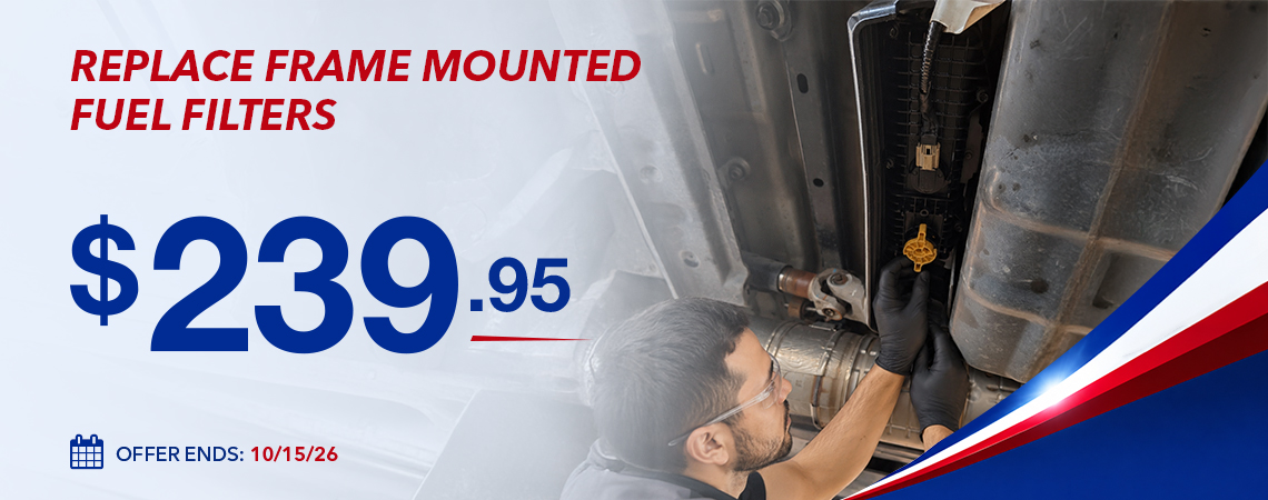 REPLACE FRAME MOUNTED FUEL FILTERS -$239.95