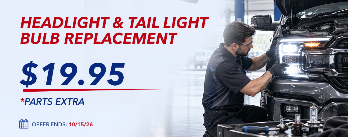 Tail Light and Headlights Bulb Replacement $19.95