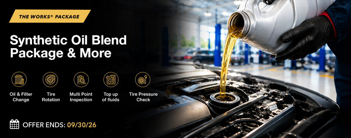The Works® Package Synthetic Blend Oil Change and More