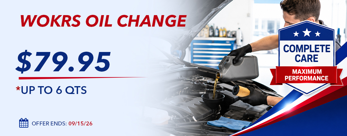 WORKS OIL CHANGE -$79.95 *UP TO 6 QTS