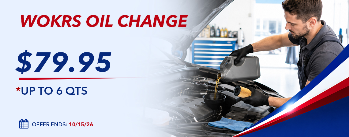 WORKS OIL CHANGE -$79.95 *UP TO 6 QTS