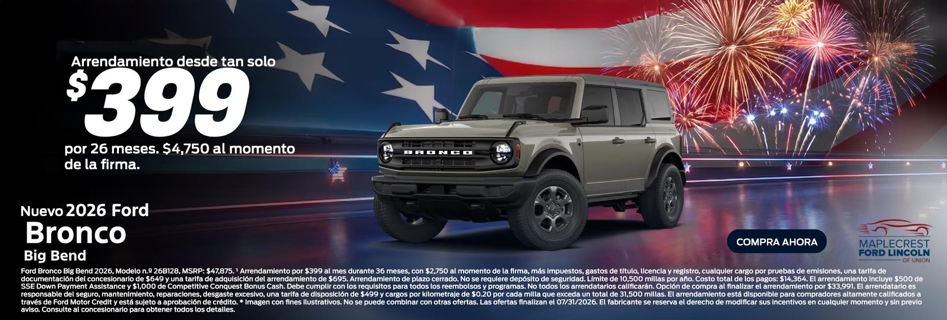 Nuevo 2026 Bronco Big Bend